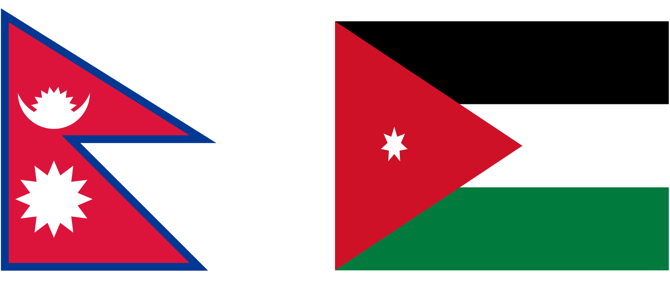 Nepal Jordan flag